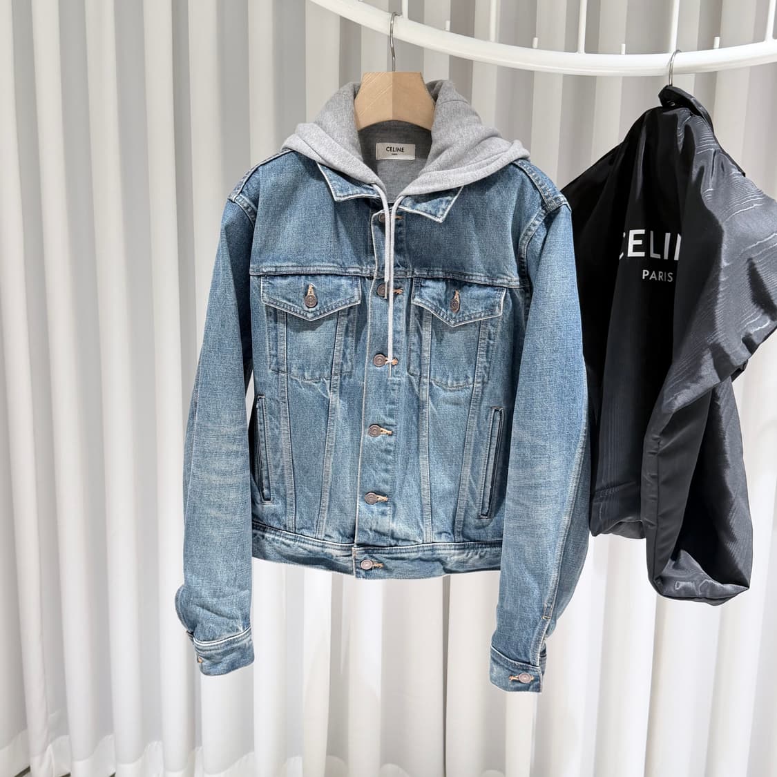 (A+/S) / 셀린느 백로고 후드 데님 청자켓 상품이미지2