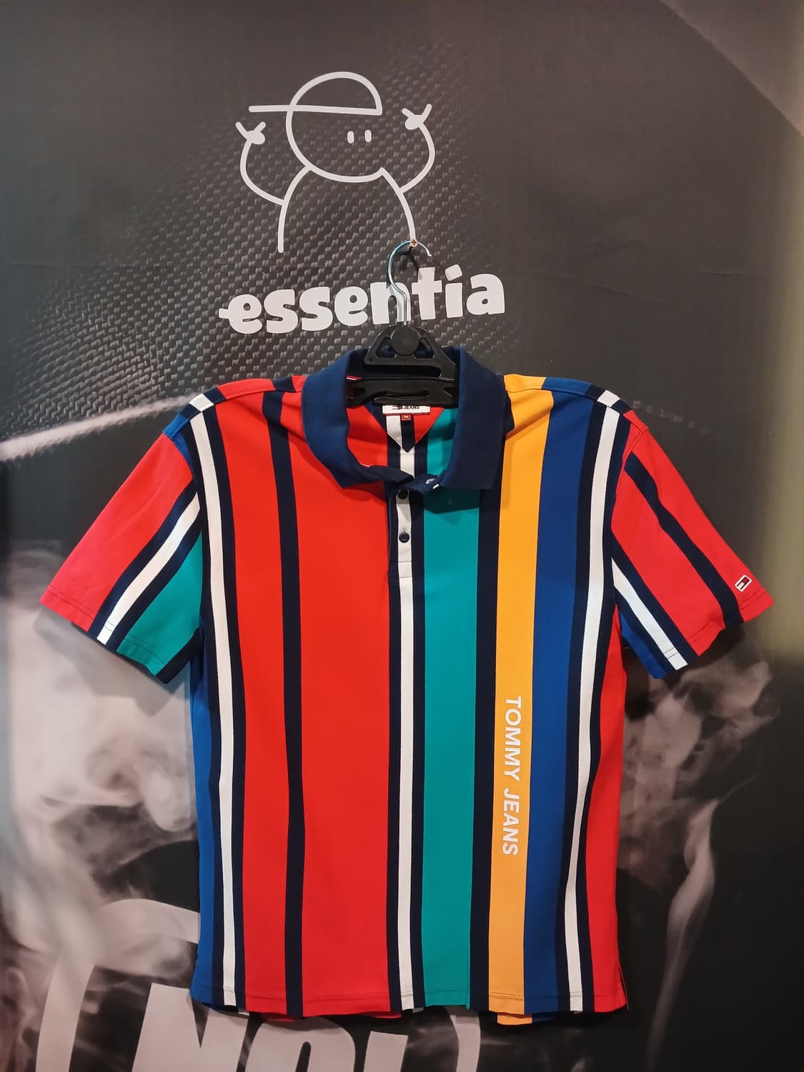 Tommy Jeans 올드스쿨 세로 스트라이프 반팔 카라티  상품이미지1