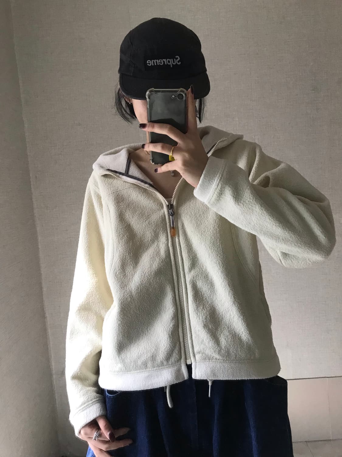 노페 아이보리 후리스 상품이미지5