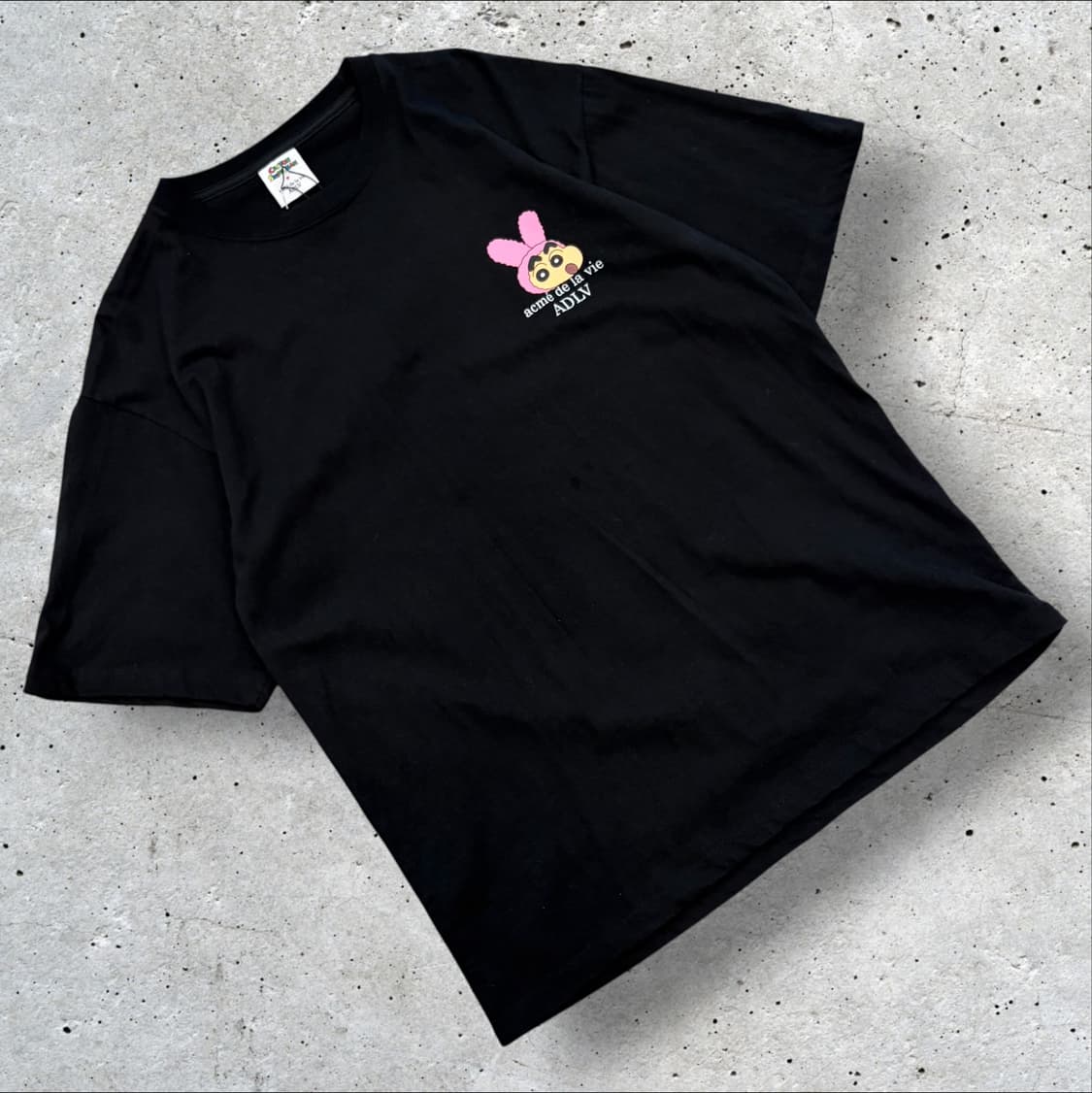 [1] 아크메드라비 x 짱구 토끼 티셔츠 블랙 D514 상품이미지2