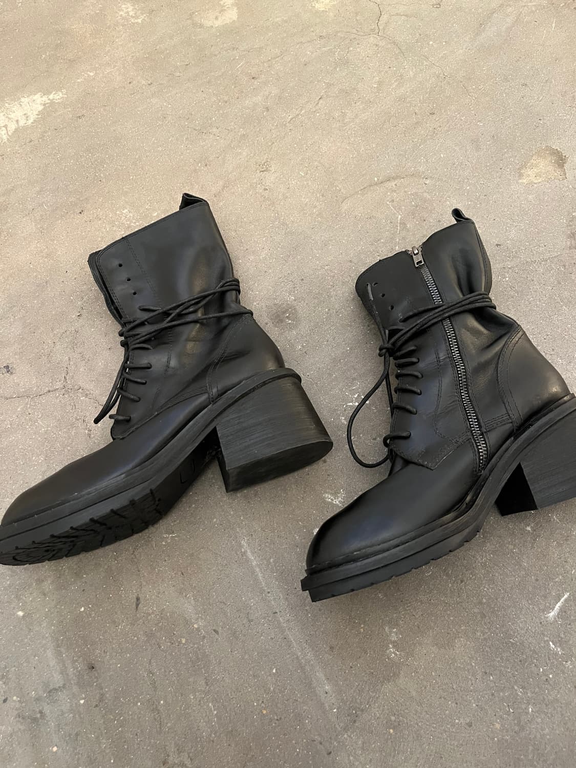 Ann Demeulemeester 앵클 하이크 레이스업 부츠 상품이미지3