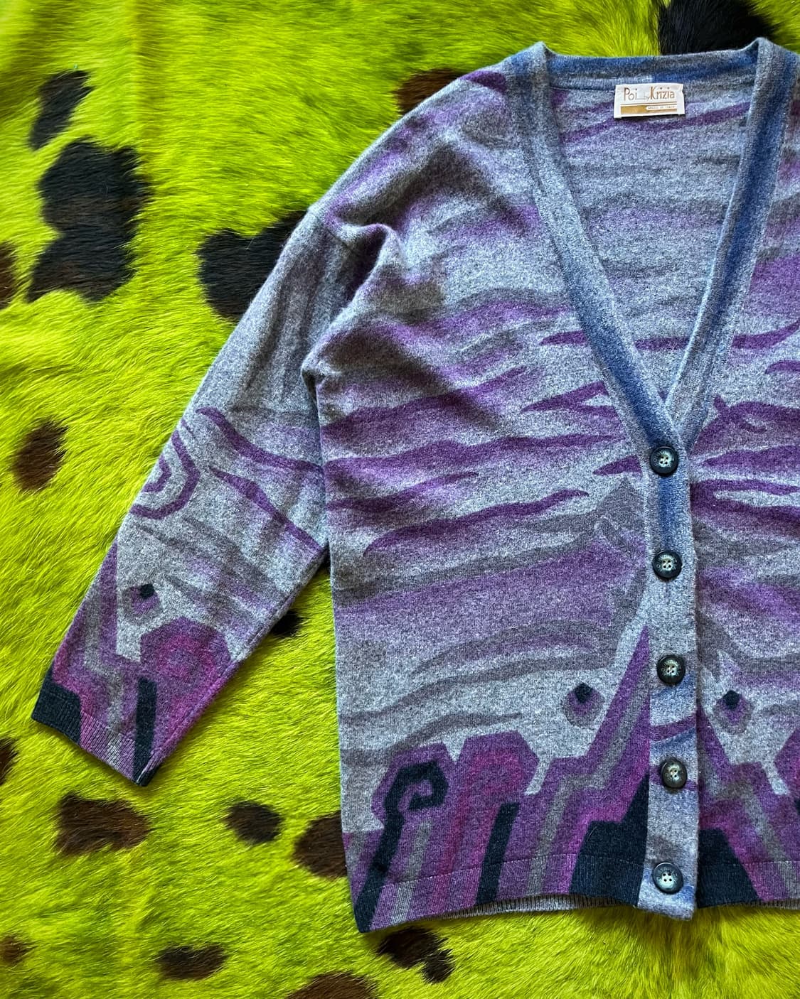 1990s KRIZIA Poi Itlay Angora Cardigan 상품이미지5