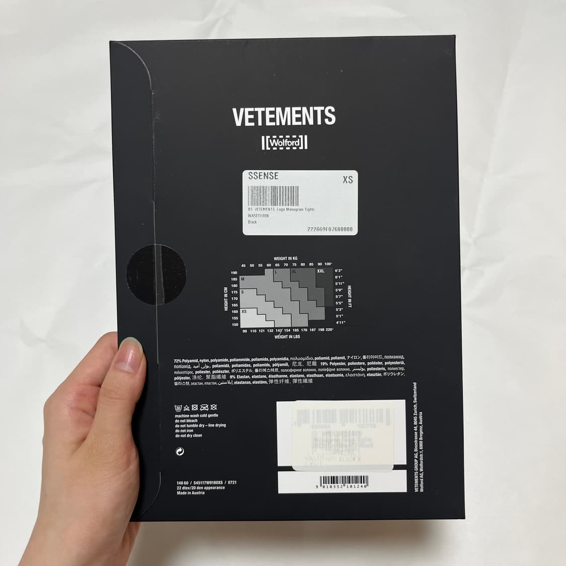 VETEMENTS 베트멍 블랙 스타킹 XS 새상품 상품이미지5