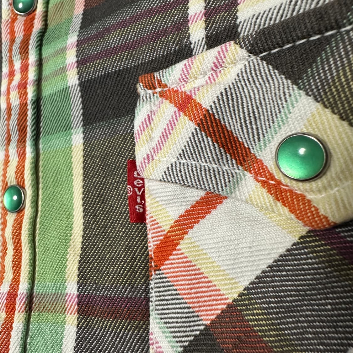 LEVI'S red tab western shirt check 상품이미지3