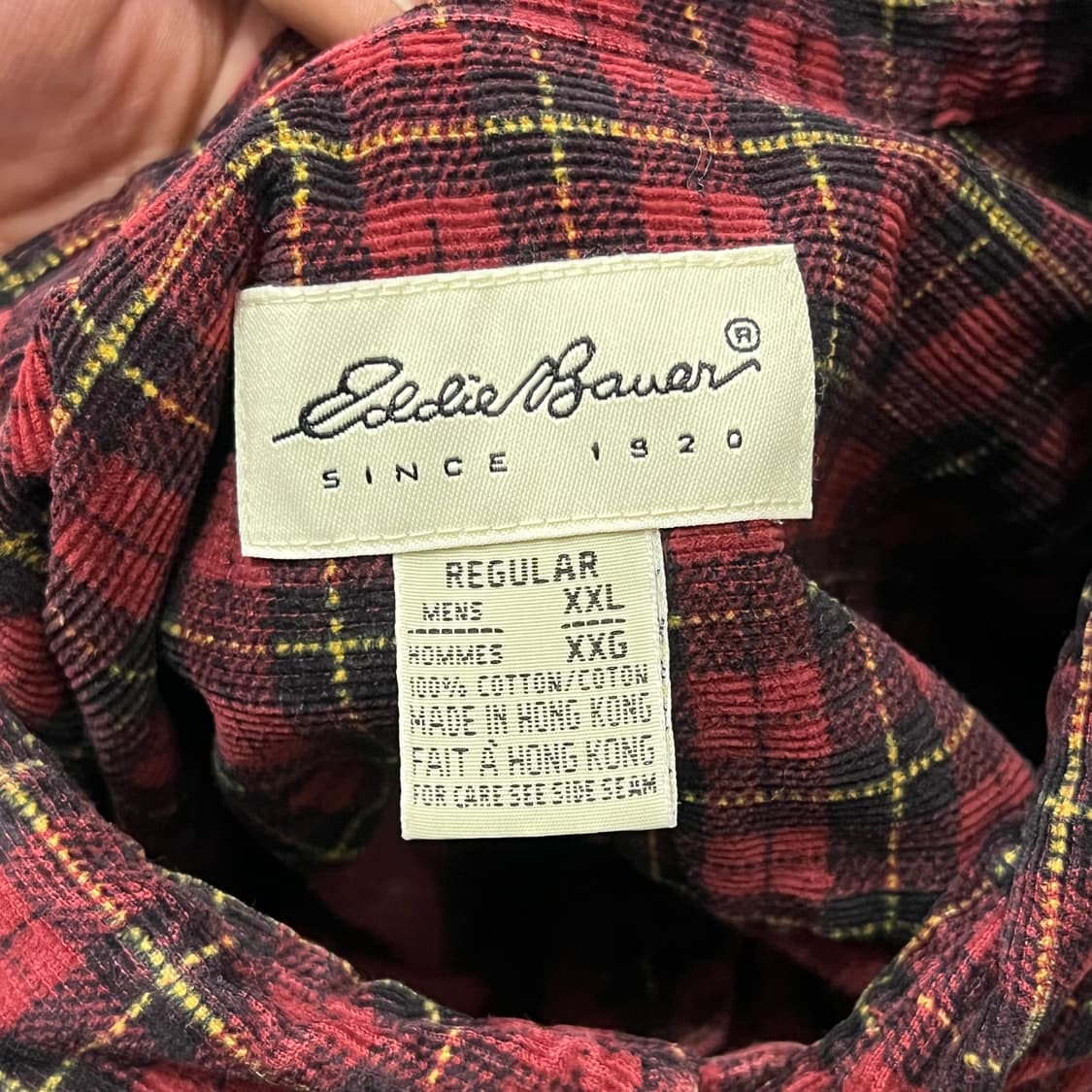  에디바우어 체크 코듀로이 셔츠 y14633 상품이미지6