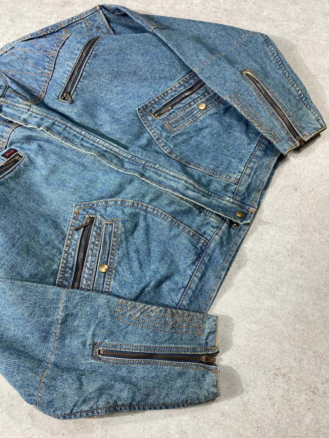 [M] 90s TOBI-YAKATA 크롭 데님 워크자켓 상품이미지4