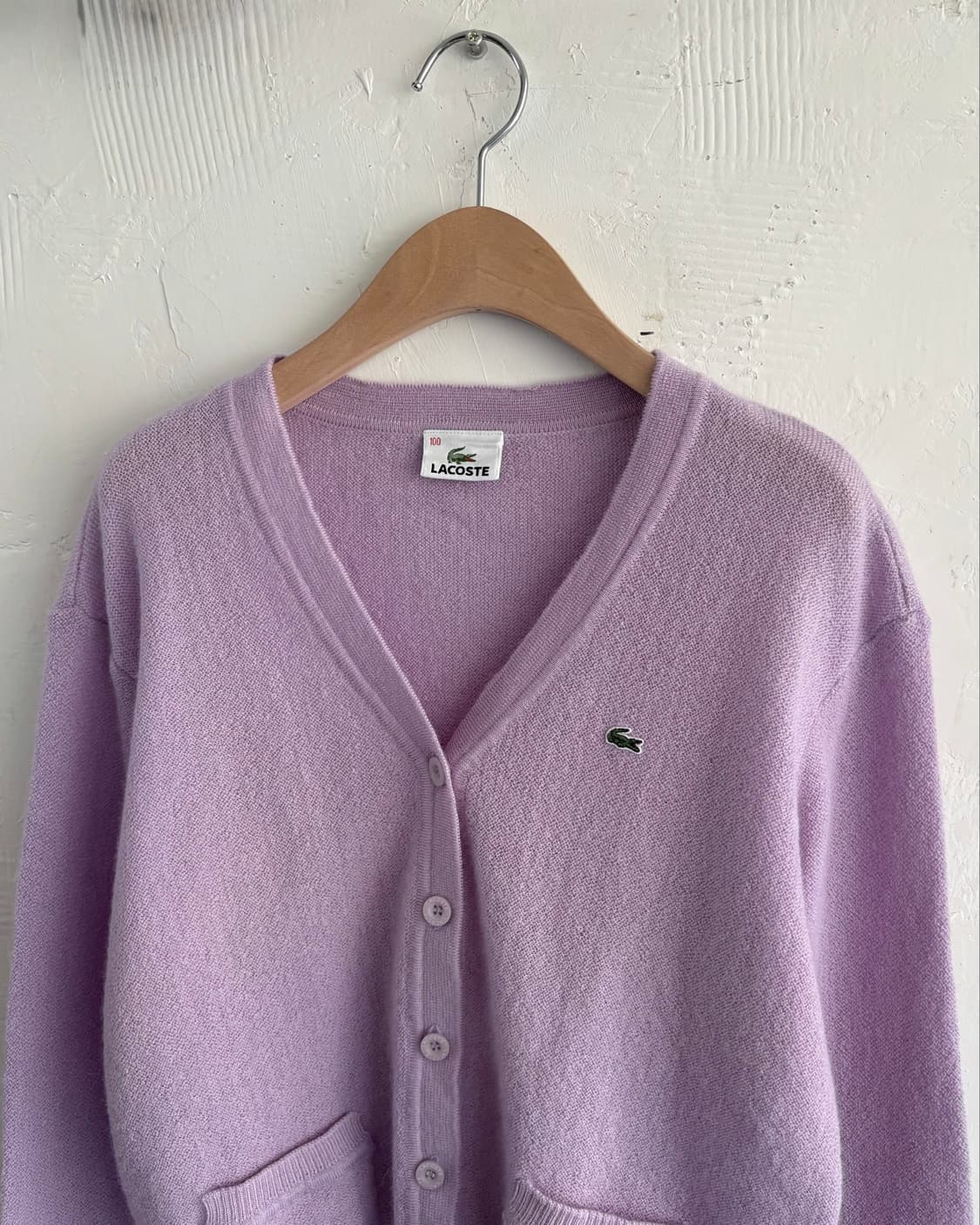 Lacoste 라코스테 라벤더 울 브이넥 가디건 상품이미지2