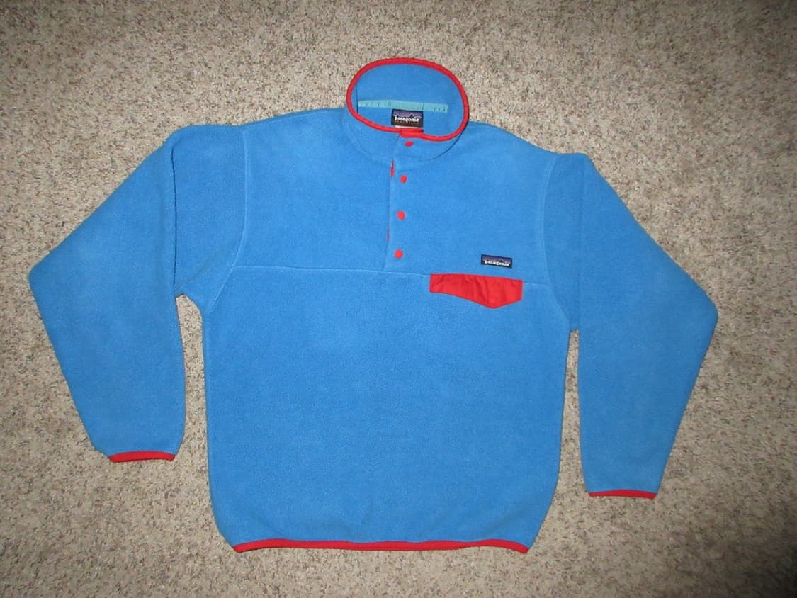 파타고니아 신칠라 스냅-T 코발트/레드 상품이미지1