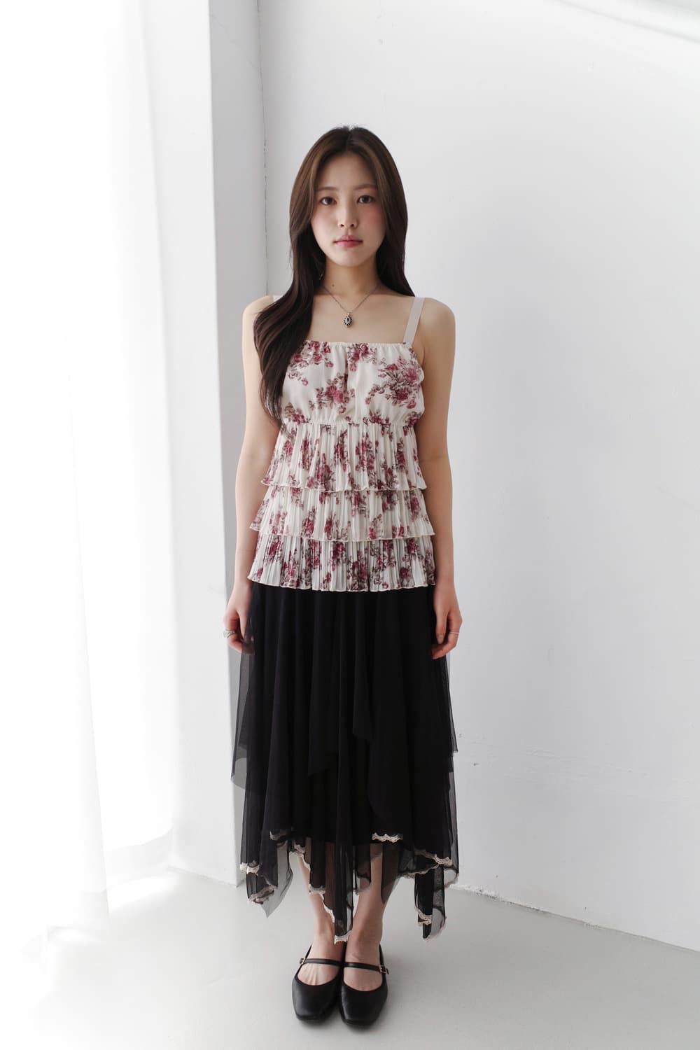 flower pleats sleeveless 상품이미지3