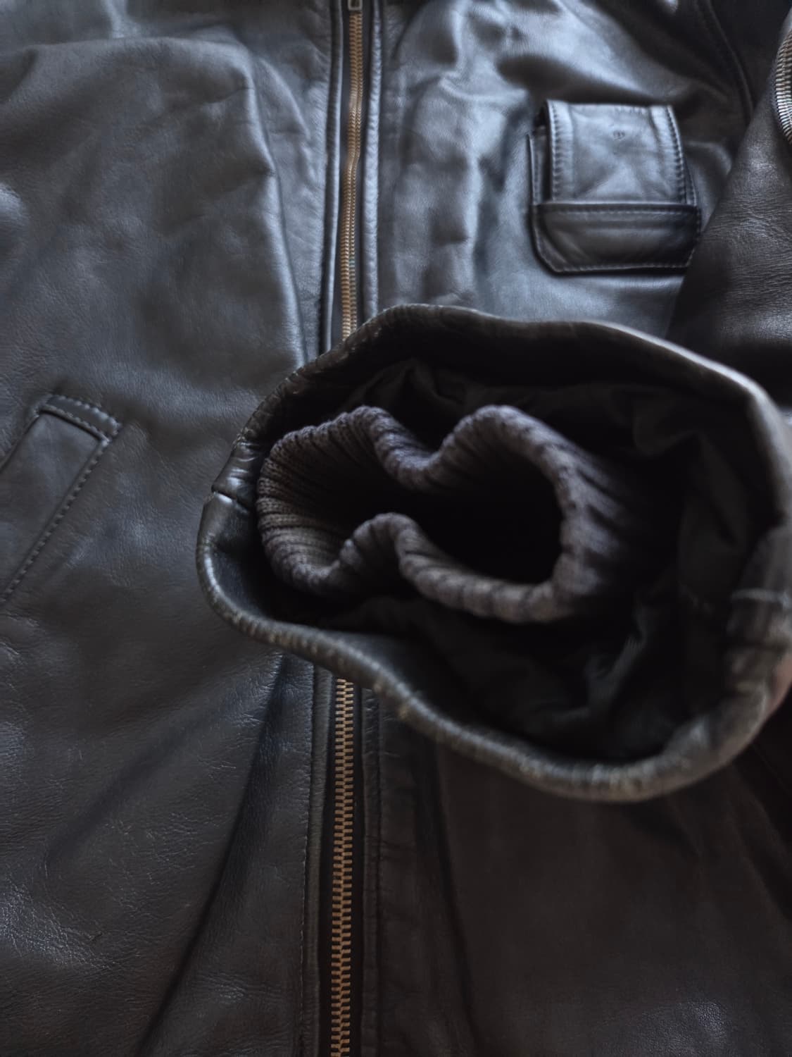 70s OG 프랑스 공군 파일럿 레더 자켓 상품이미지10