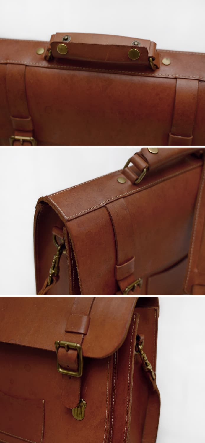 헤비츠 102 핸드메이드 베지터블 레더 클래식 사첼백 상품이미지8