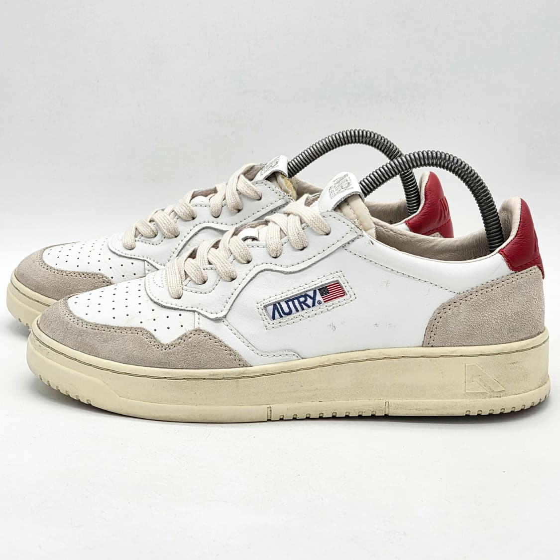  오트리 메달리스트 로우 스니커즈 화이트/레드 (42)   상품이미지1