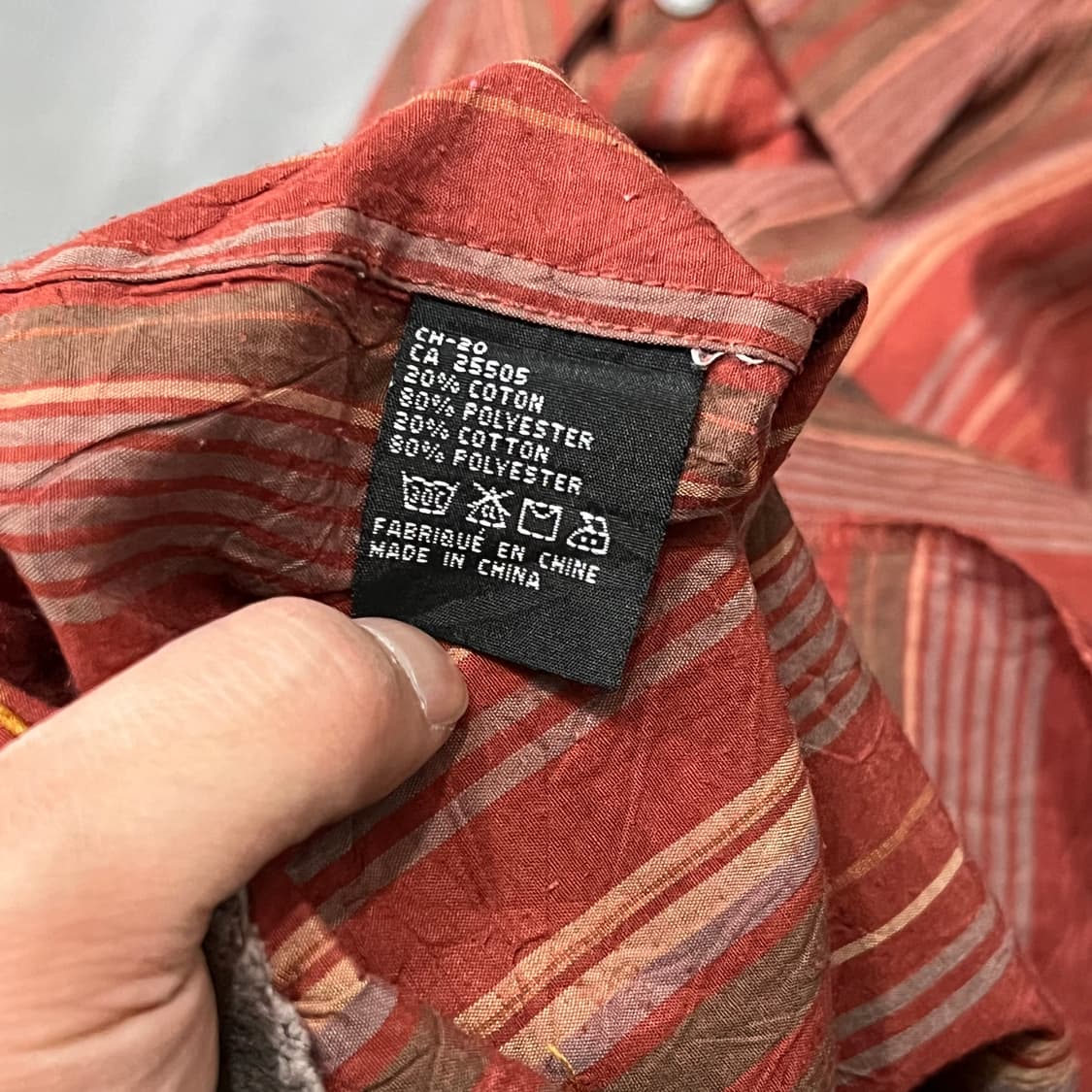  빈티지 패치 프린트 스트라이프 셔츠 y14996 상품이미지8