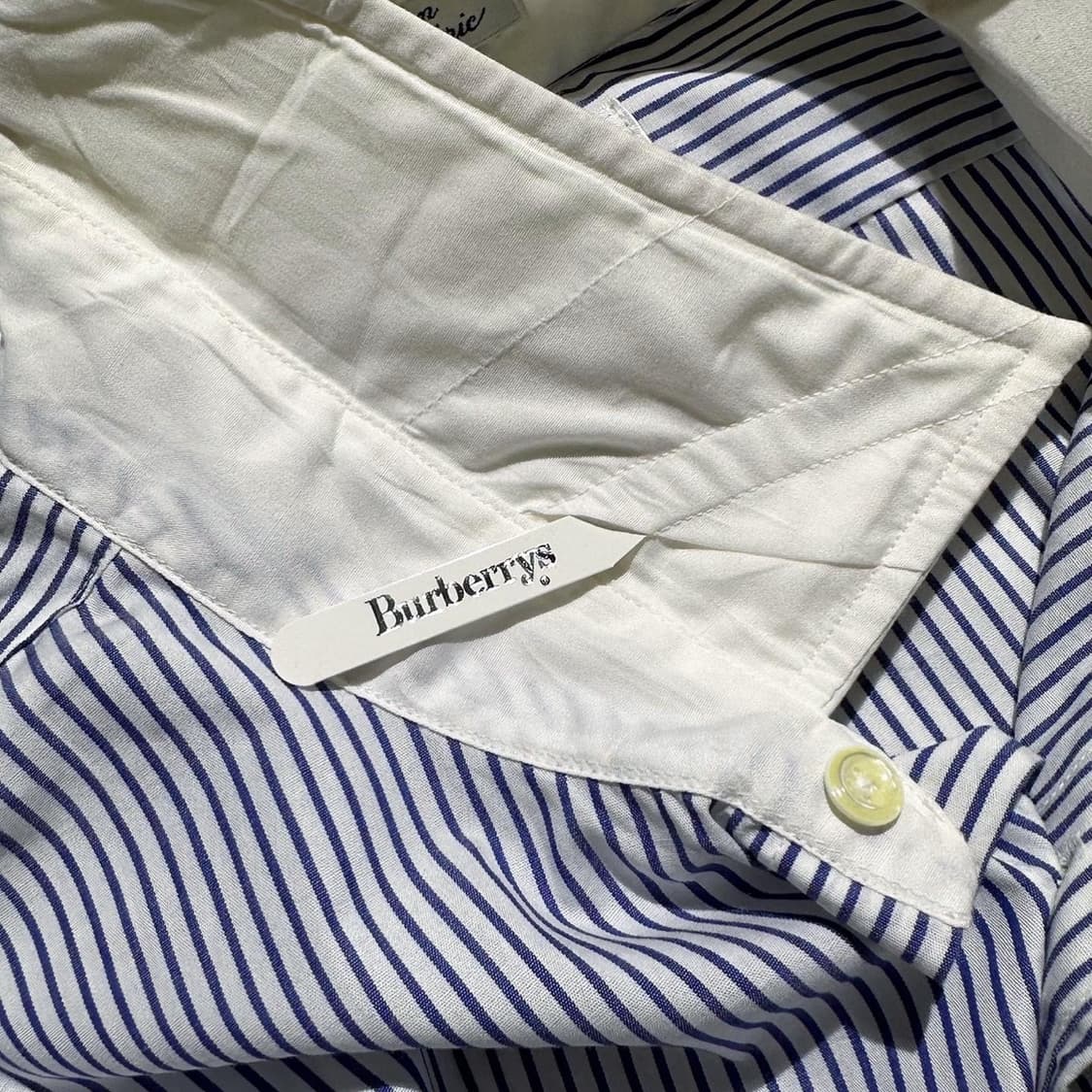 ️버버리 와이드 커프스 스트라이프 셔츠 상품이미지6