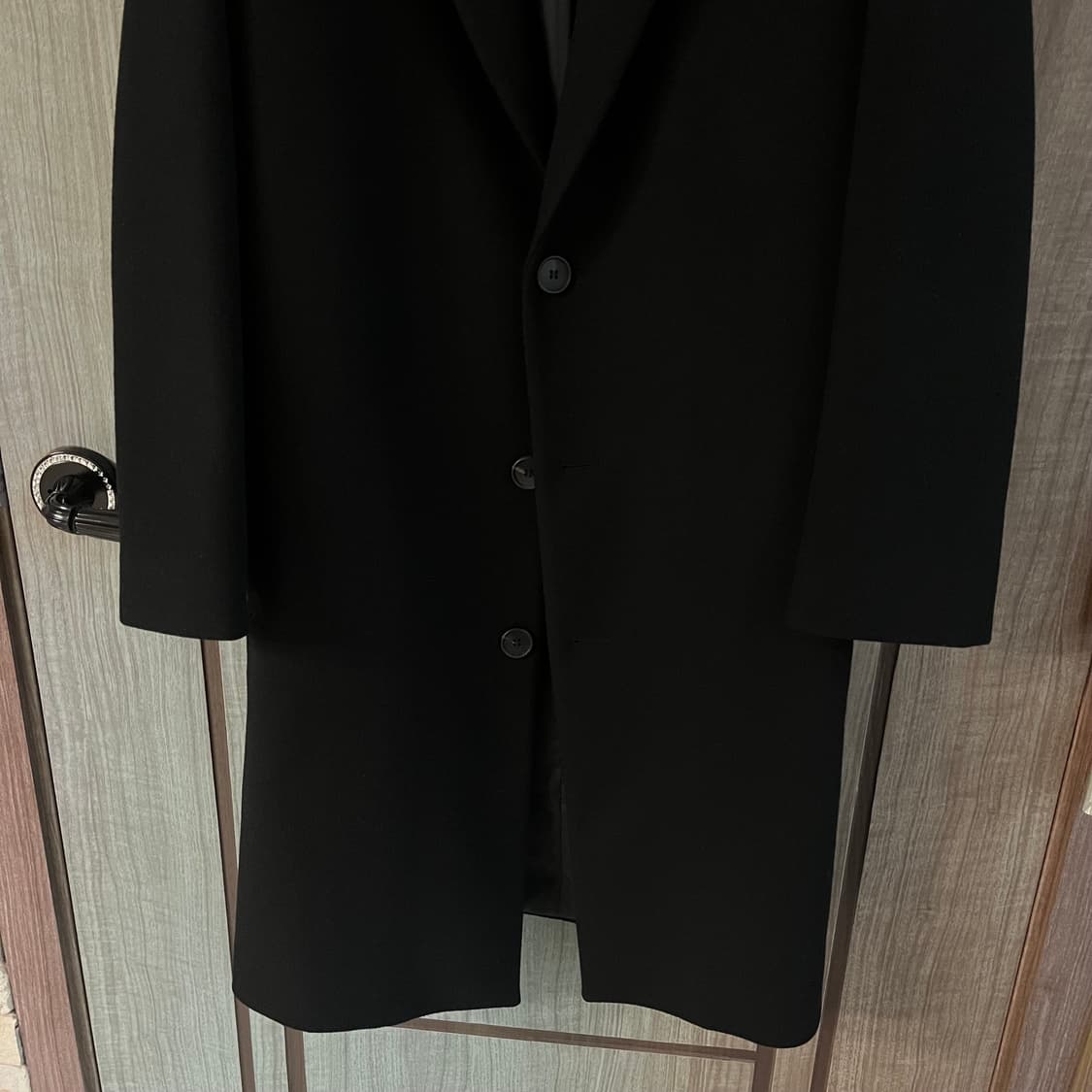 (L) 인사일런스 캐시미어 코트 블랙 상품이미지3