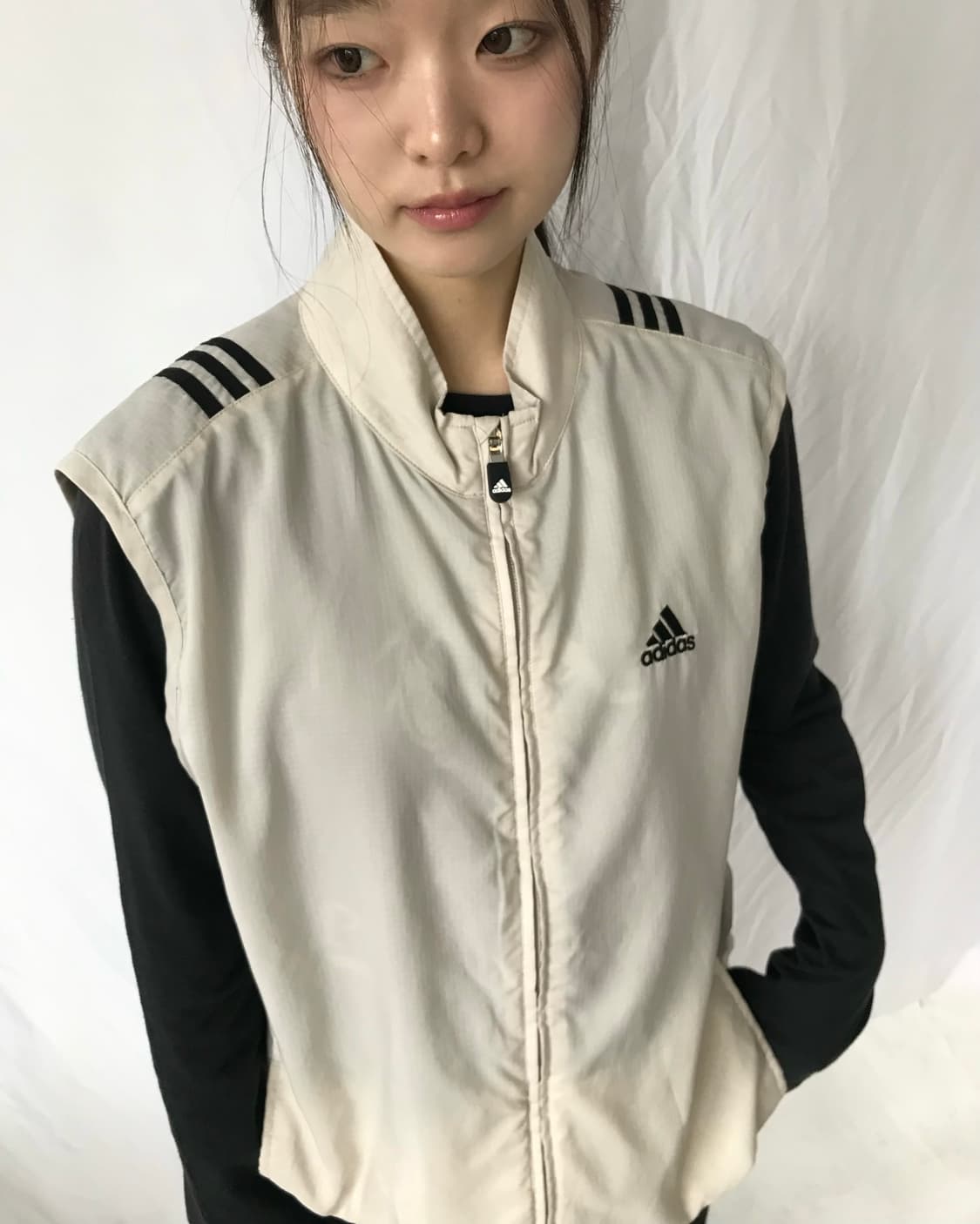 아디다스 베이지 투웨이 베스트 상품이미지2