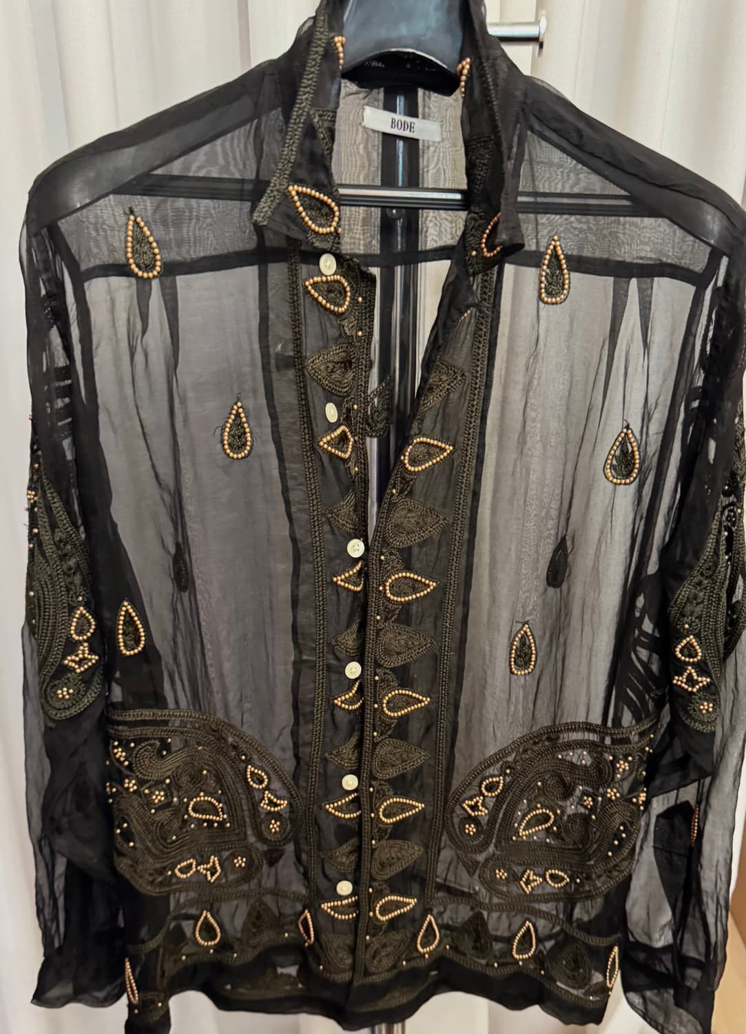 BODE 페이즐리 비즈 장식 실크 셔츠 상품이미지7