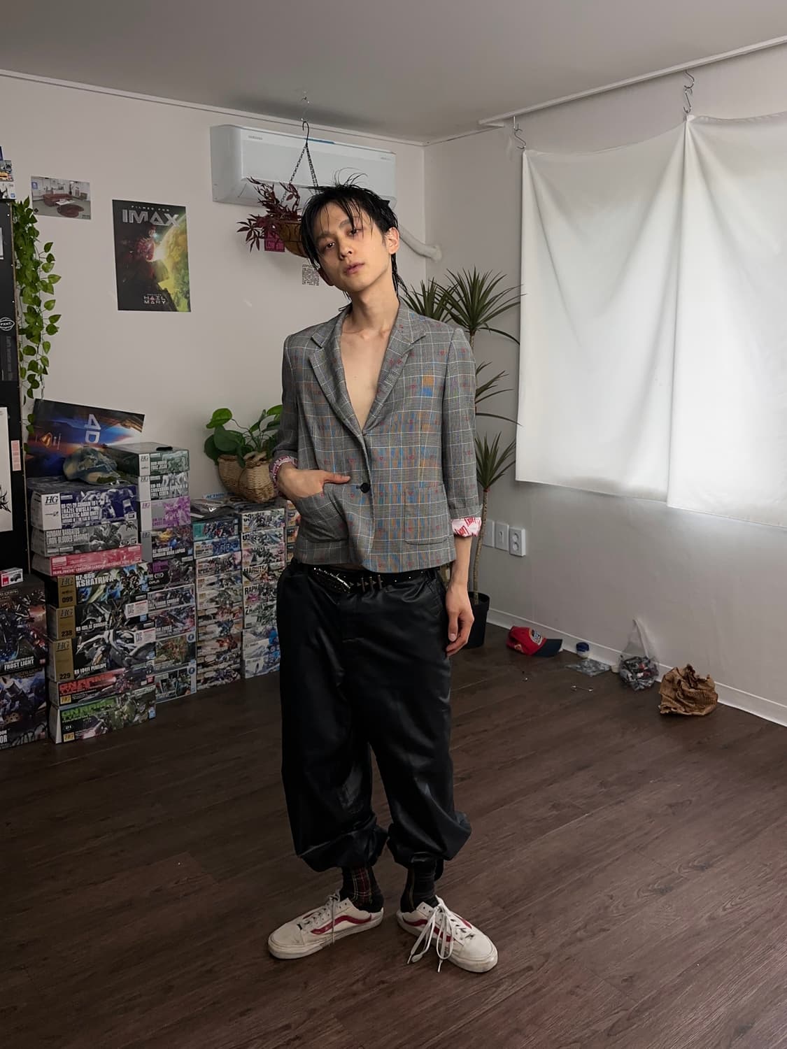 Lucky Chouette "C" 체크 플라워 자 상품이미지5