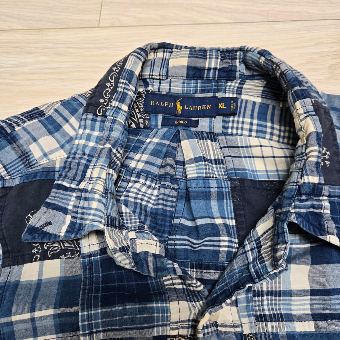 폴로 랄프로렌 인디고 페이즐리 마드라스 패치워크 셔츠 상품이미지2