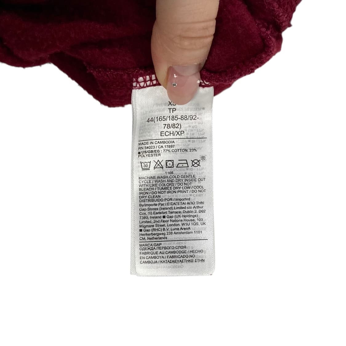 GAP 버건디 맨투맨 상품이미지4