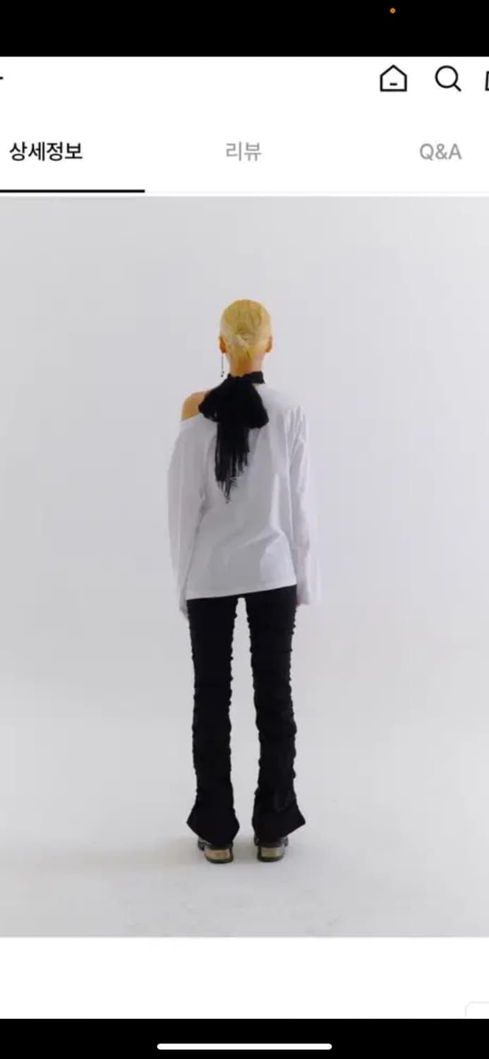 Nache 나체 쉬폰 스카프 블랙 상품이미지2