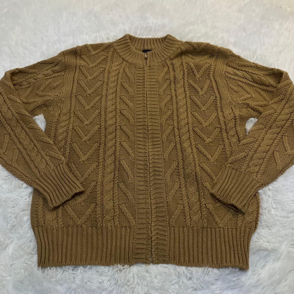 빈티지 베이직 꽈배기 니트 집업 845 y2k 스트릿 모리 갸루 일본빈티 상품이미지3