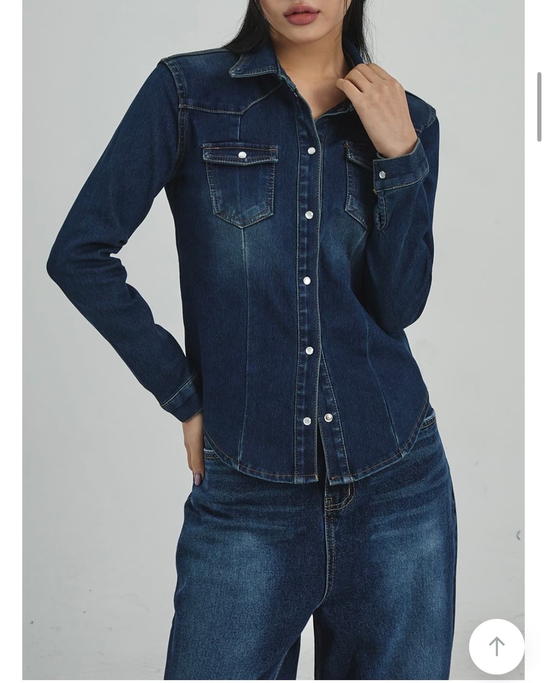 기모 데님 셔츠 상품이미지2