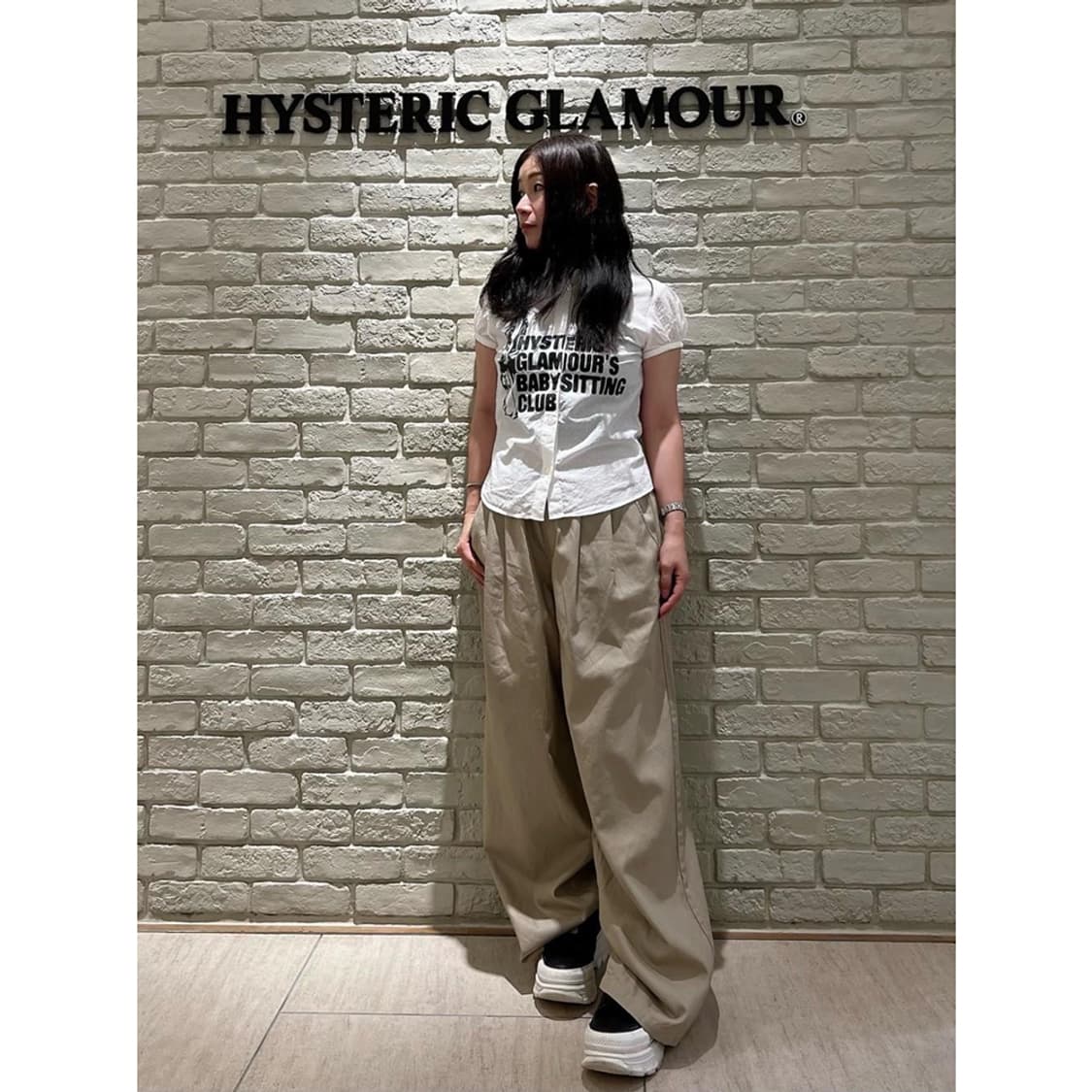 HYSTERIC GLAMOUR High Waist Wide Pants 상품이미지5