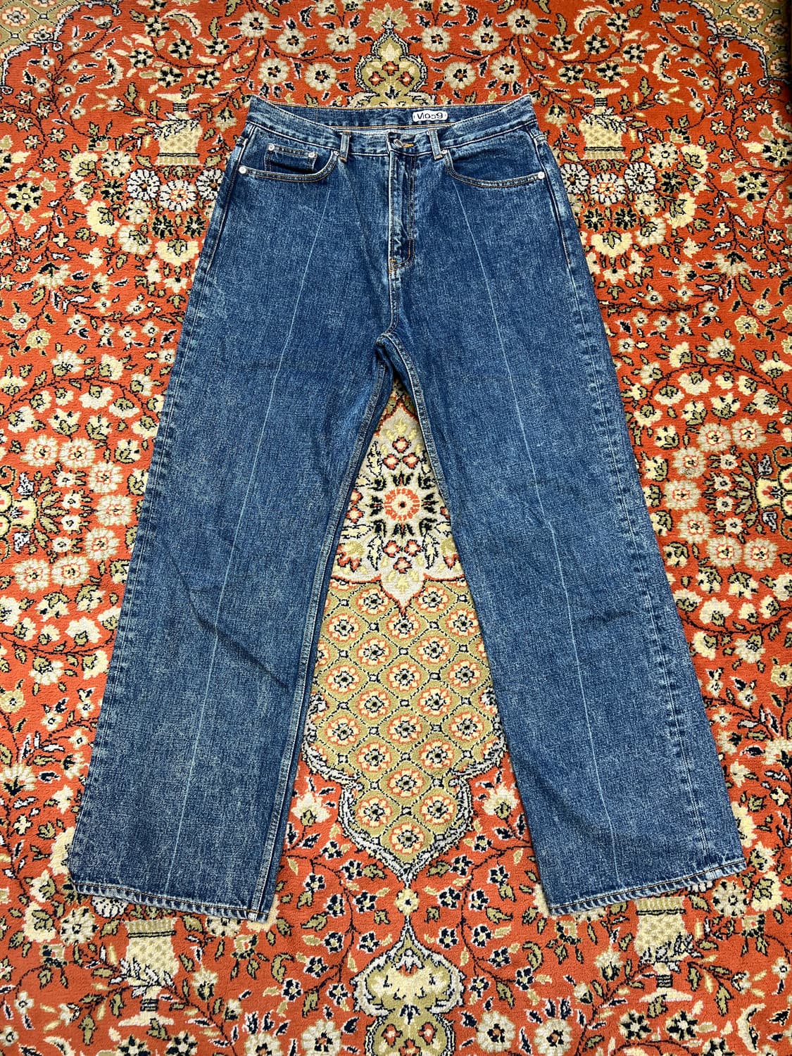 [33] 모드나인 MOD1W 와이드 중청 데님 팬츠 상품이미지1