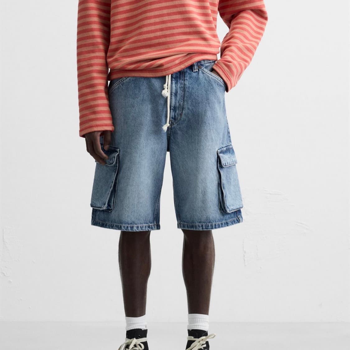 zara 자라 데님 카고 버뮤다 팬츠 상품이미지3