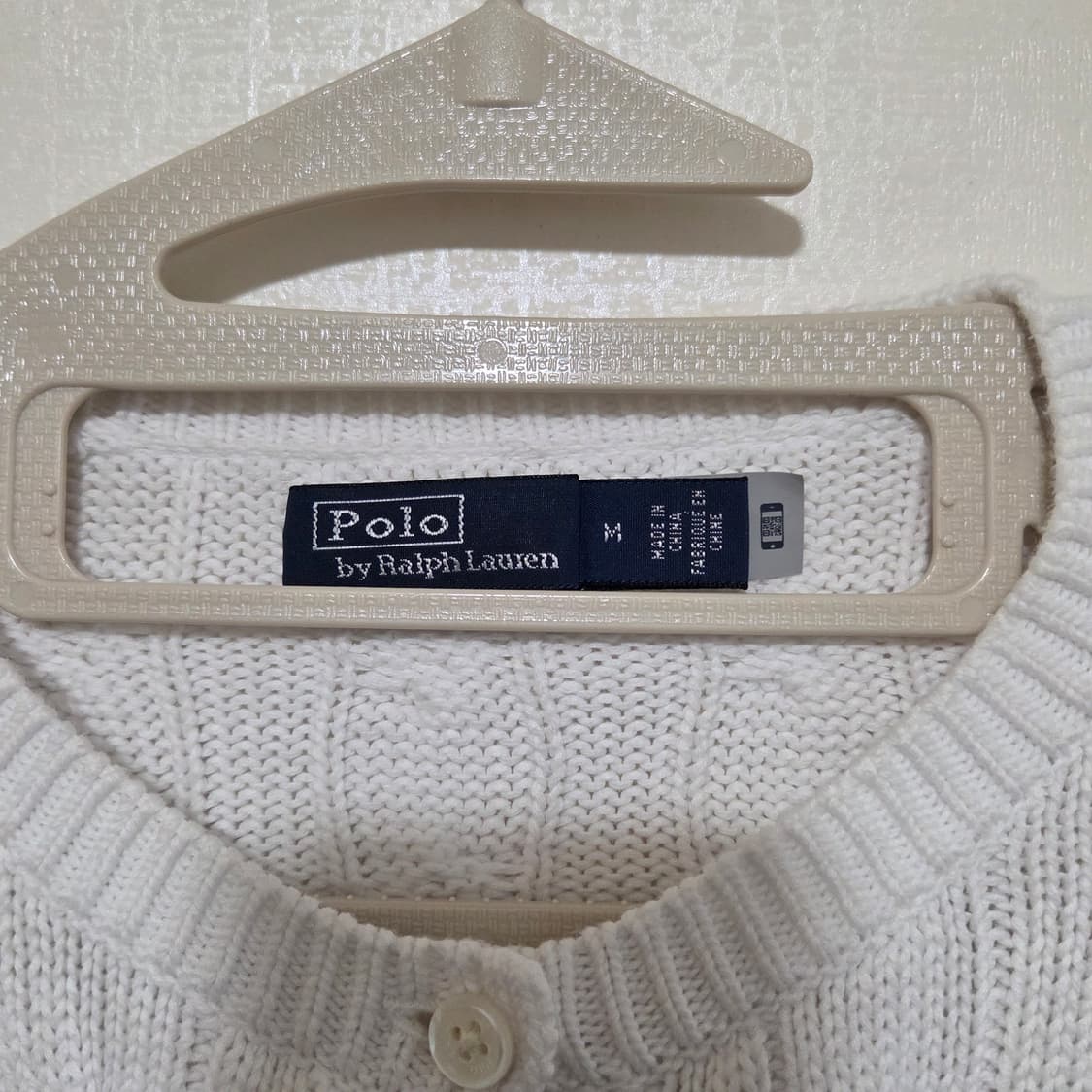 폴로랄프로렌 우먼 케이블 꽈배기 가디건 여성 m 화이트 상품이미지2