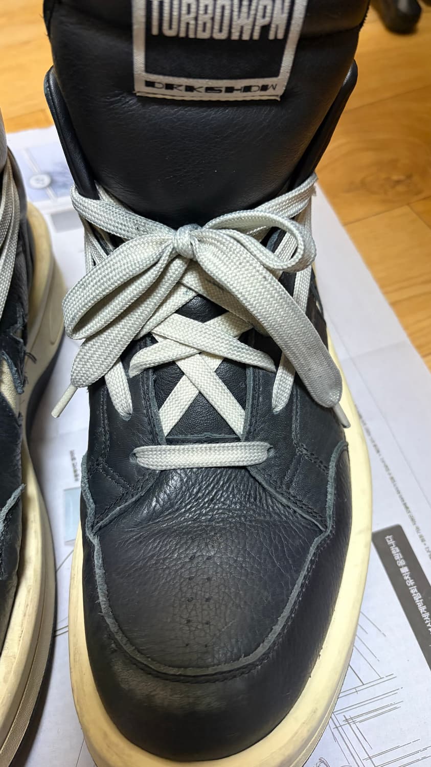 컨버스 x 릭 오웬스 다크쉐도우 터보웨폰 블랙 크림 280 상품이미지8