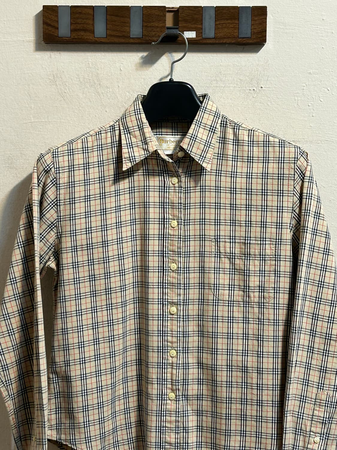 버버리 포켓 체크 코튼 셔츠 상품이미지2