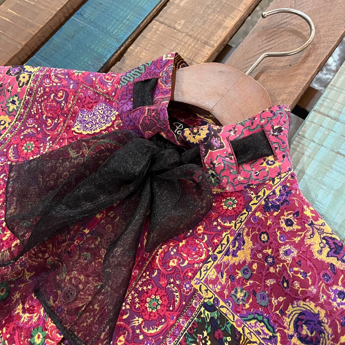 8~90s 포피 모레니 러플 커프스 셔츠 상품이미지5