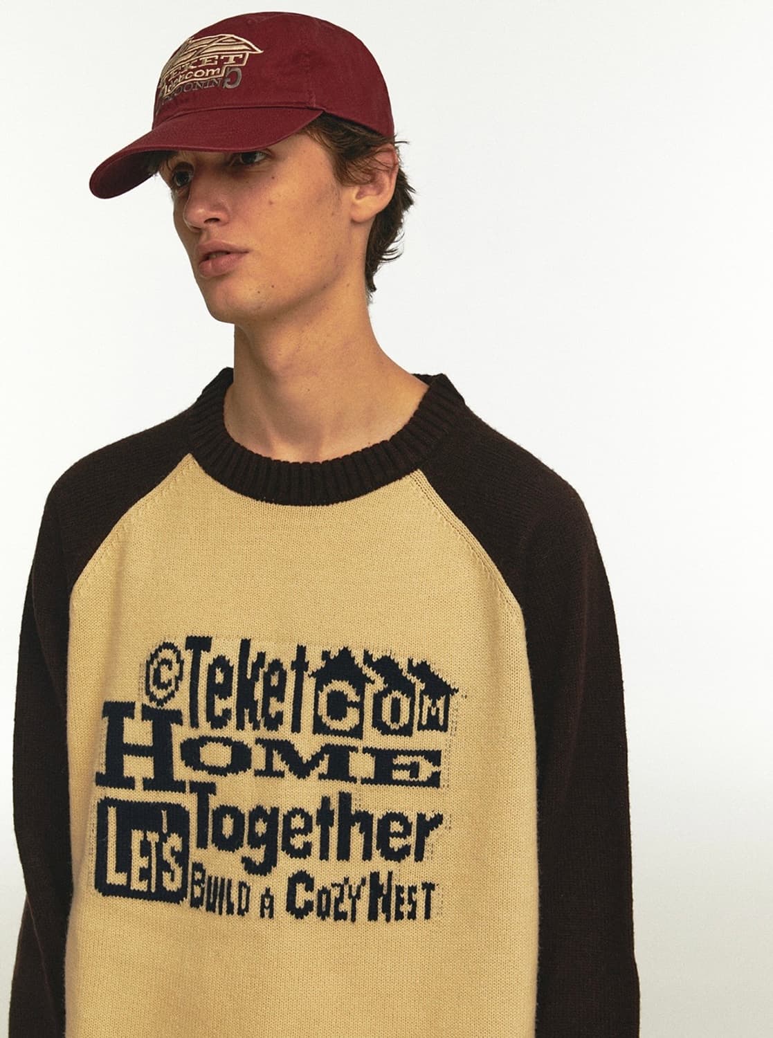 (L) 테켓 투게더 스웨터 니트 베이지 상품이미지4