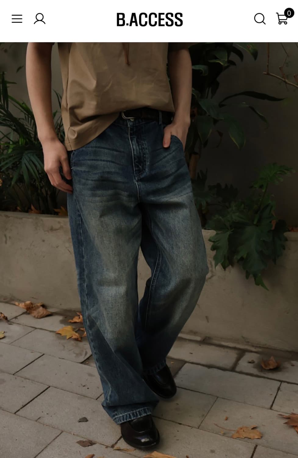 classic washed blue denim pants 상품이미지4