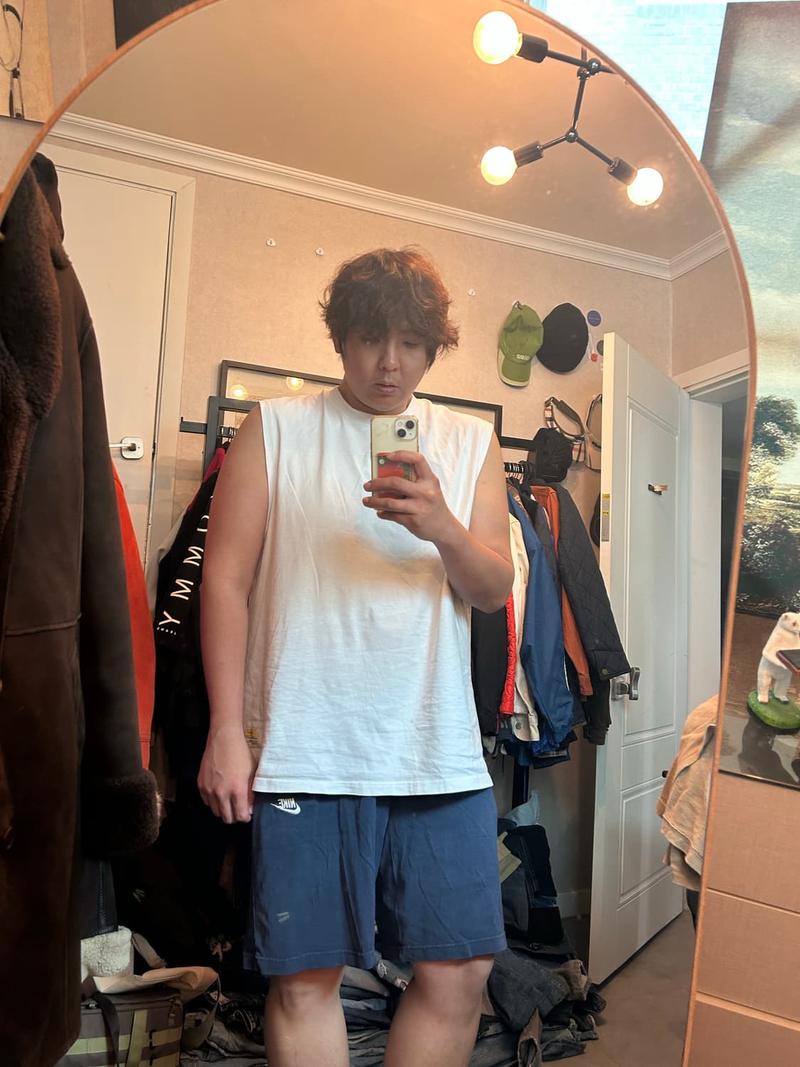 나이키 네이비 빈티지 코튼  하프팬츠 38인치 상품이미지1