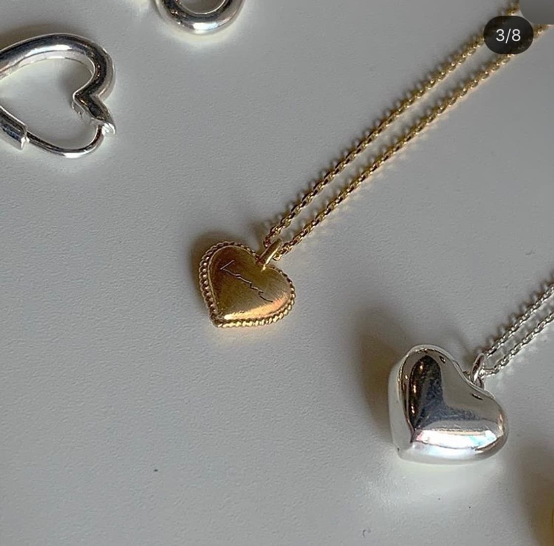 every things collect 실버 하트팬던트 목걸이 상품이미지1