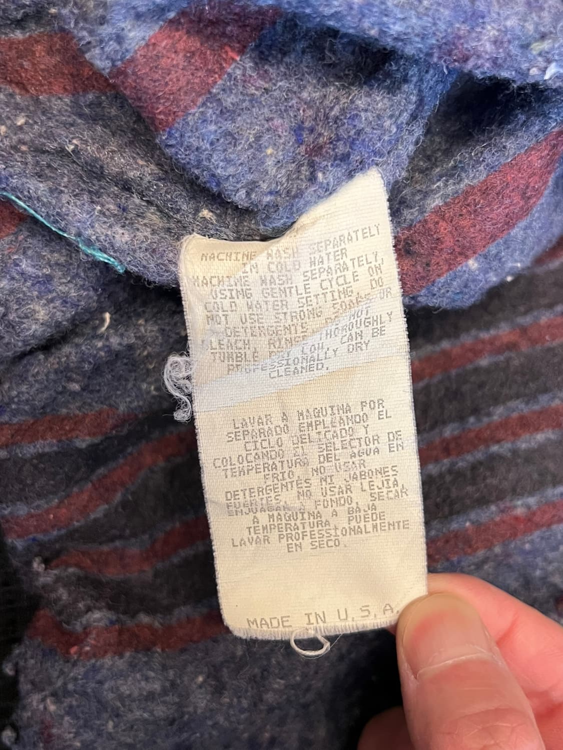 90's [M] 웨스턴 아즈텍 네이티브 패턴 블랭킷 빈티지 자켓 상품이미지8