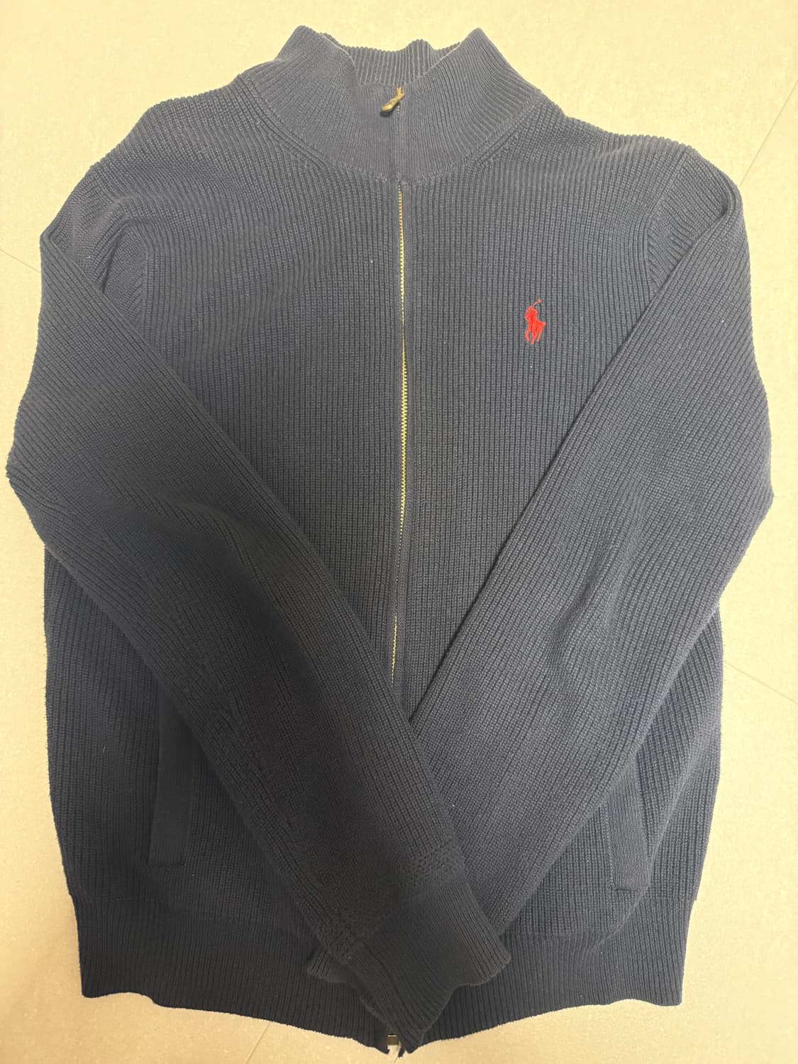 폴로 랄프로렌 니트집업 네이비 S 상품이미지1