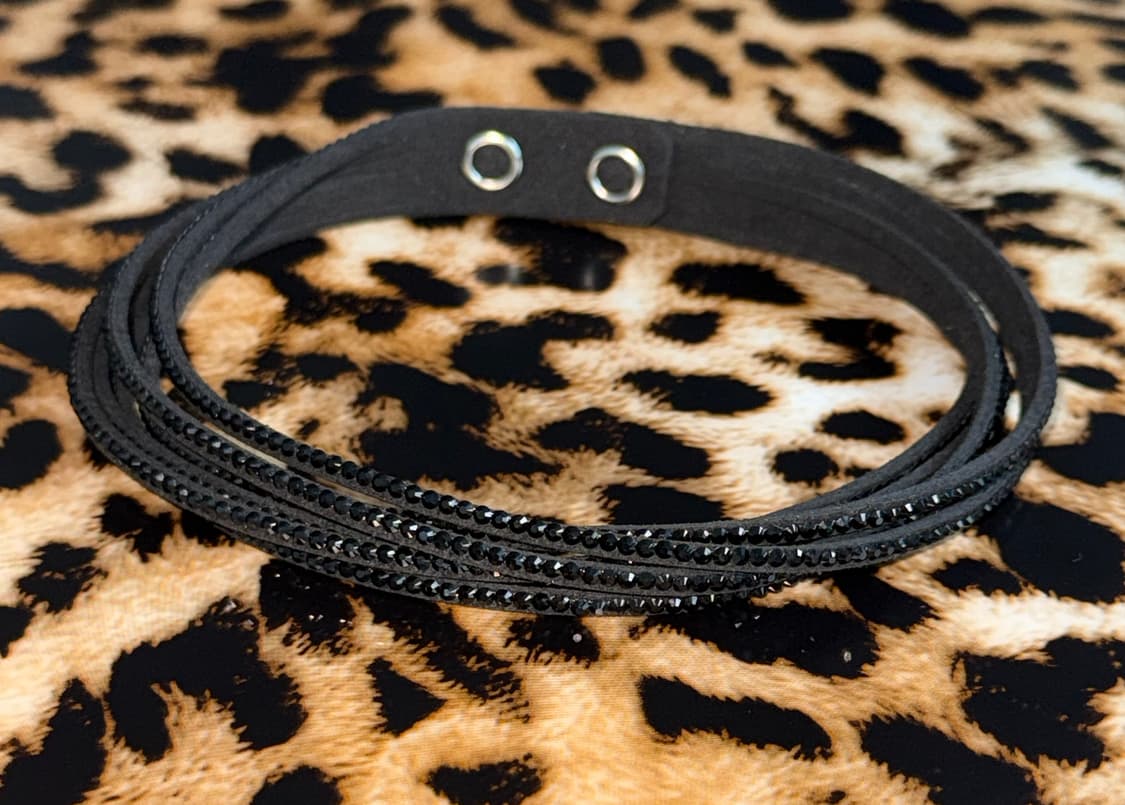 2way 시부야 갸루 펑크 emo 블랙 큐빅 초커 뱅글 팔찌 상품이미지2