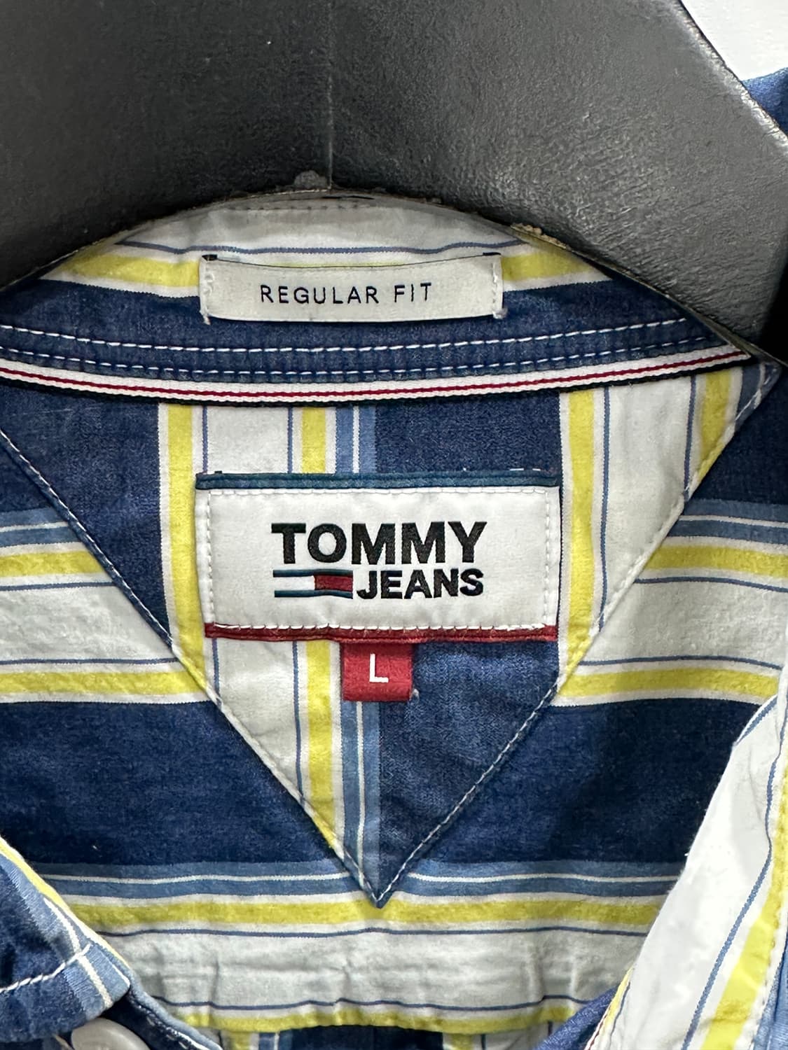 타미 진스 스트라이프 패턴 셔츠 L 상품이미지5