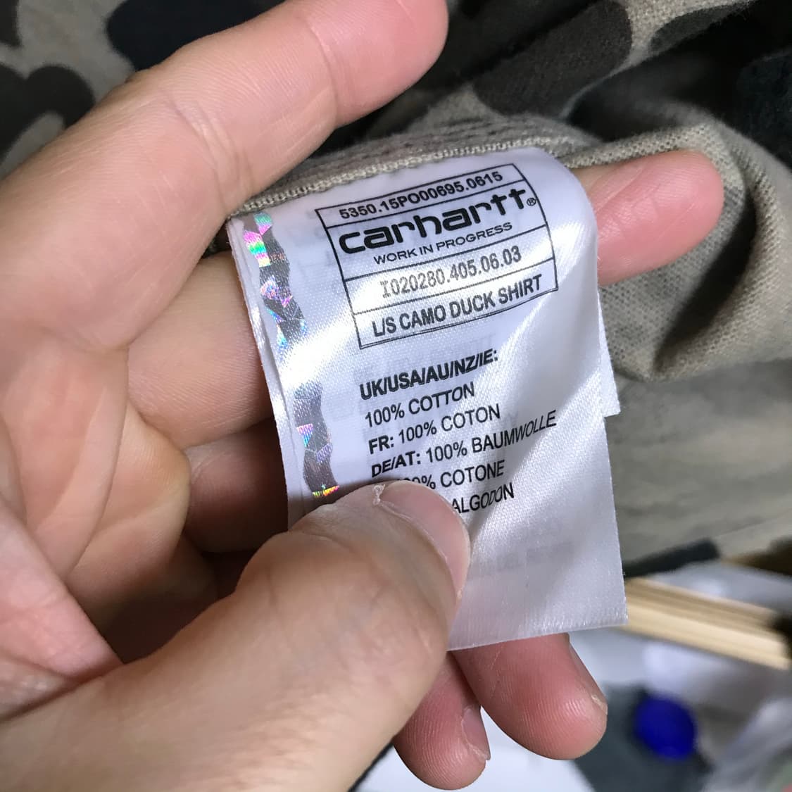 칼하트 카모플라쥬 셔츠 상품이미지5