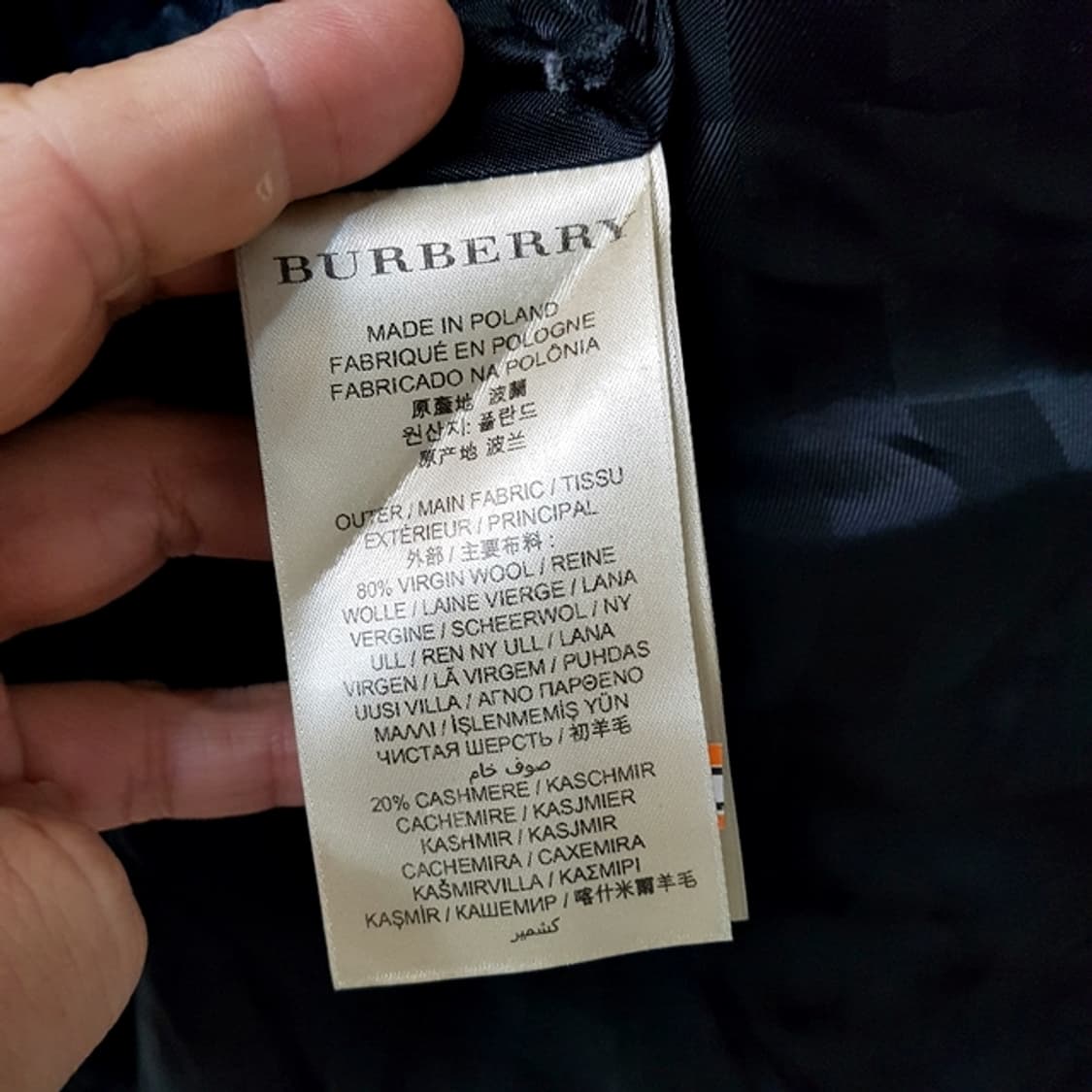 BURBERRY 버버리 런던 울 캐시미어 피코트 네이비 상품이미지7