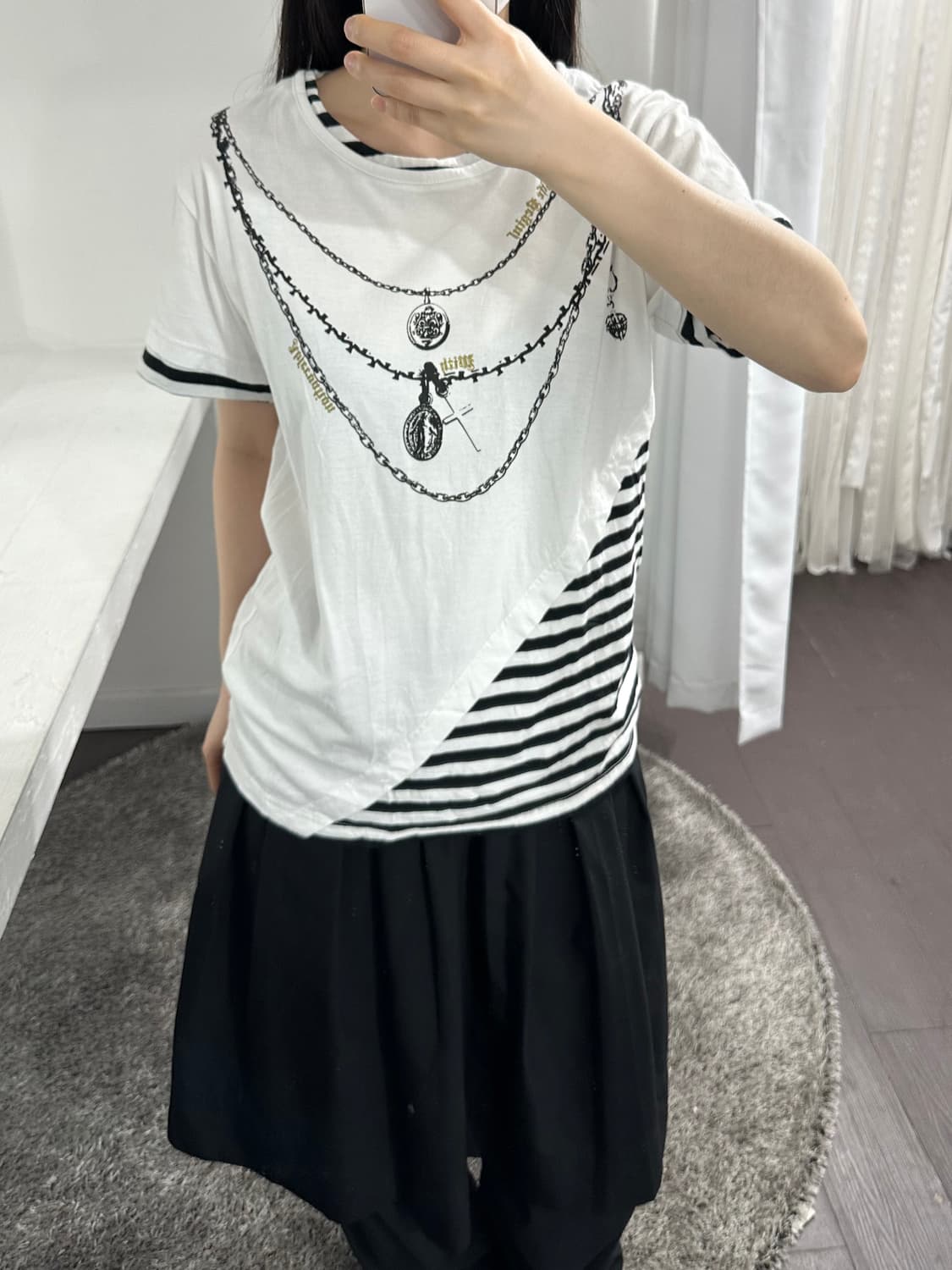 punk stripe detail top 상품이미지3