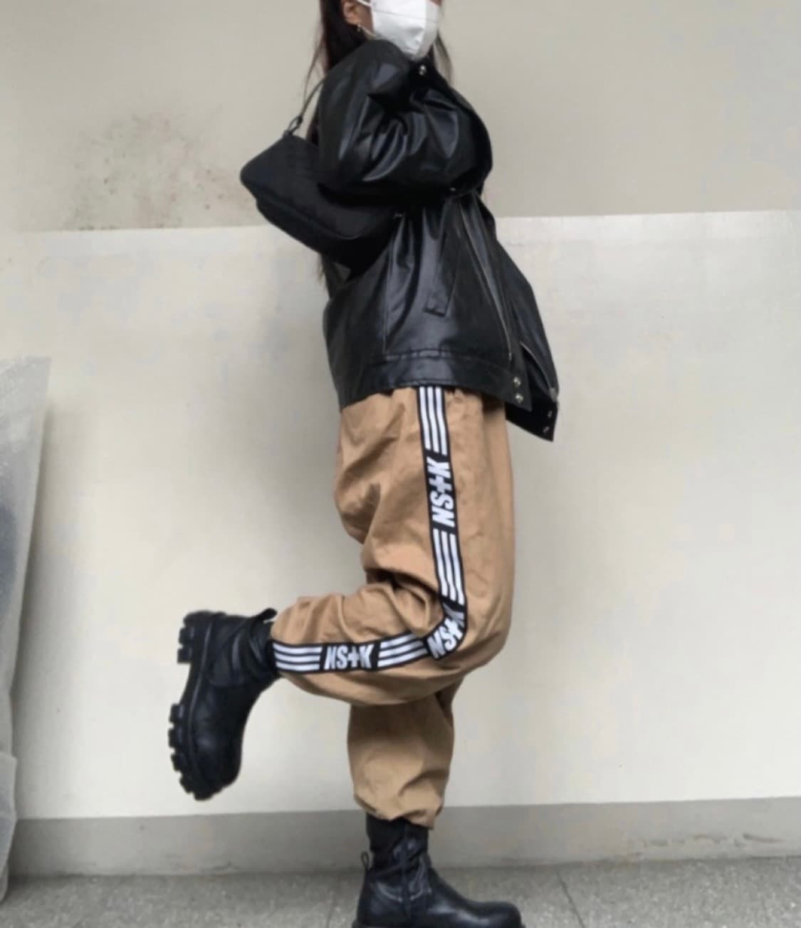 네스티킥 사이드라인 롱 베이지 투웨이 조거 팬츠 M 상품이미지3