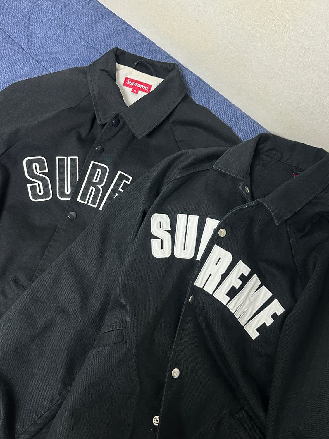 15fw 슈프림 아크 로고 코치 자켓 블랙 M 상품이미지7