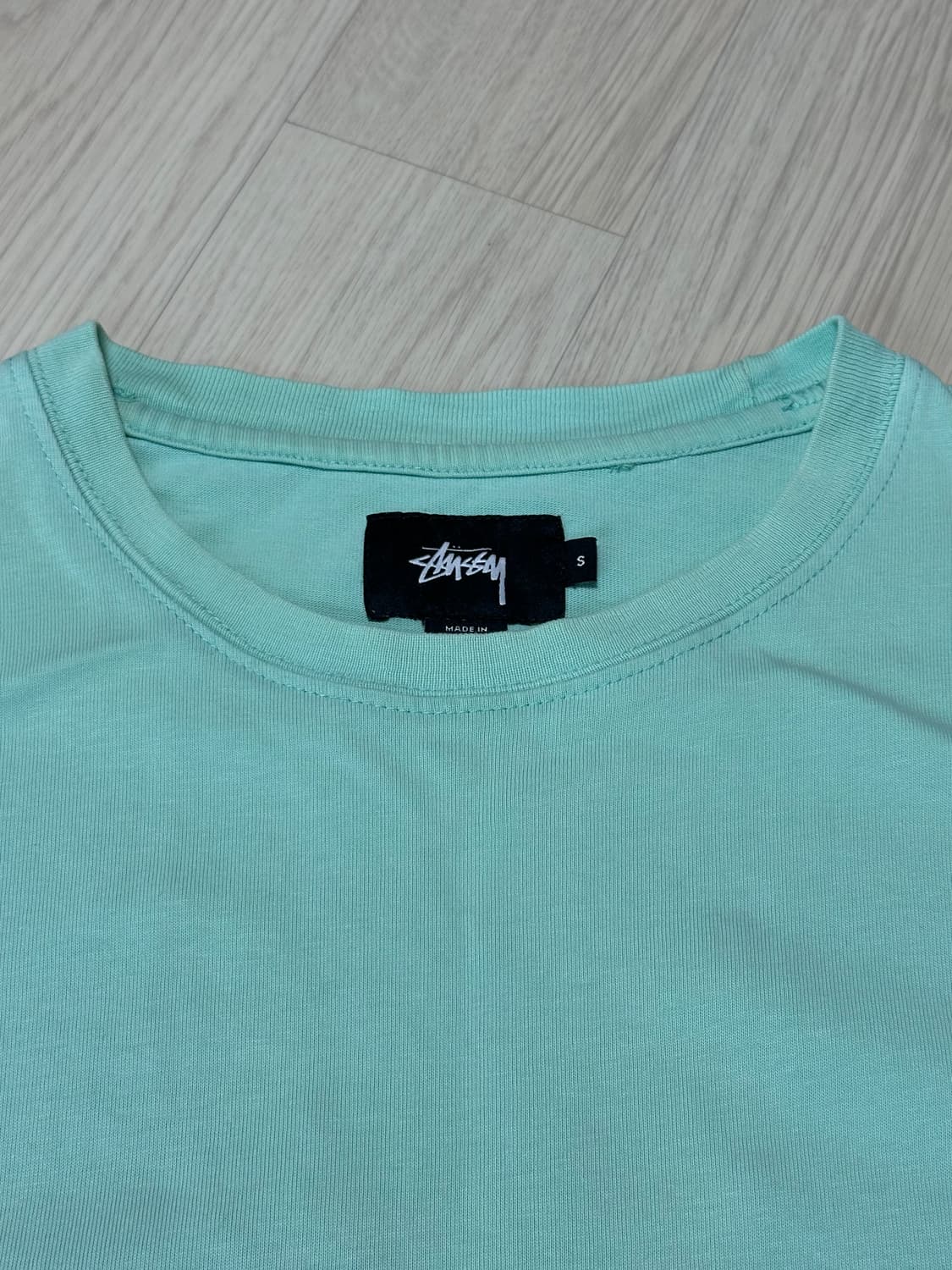희귀) 스투시 STUSSY 백로고 반팔 티셔츠 민트 상품이미지5