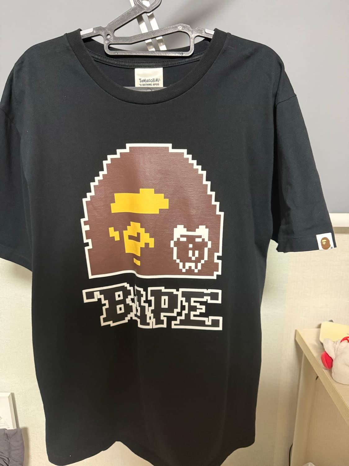 베이프 x 다마고치 콜라보 반팔 티셔츠 블랙 M 상품이미지2