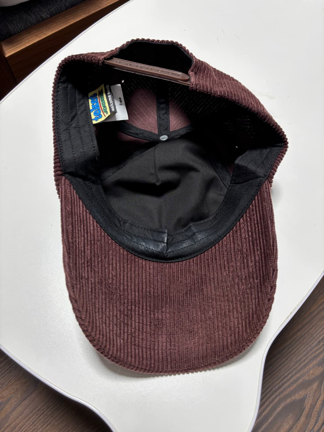 테켓 코듀로이 브라운 볼캡 상품이미지3